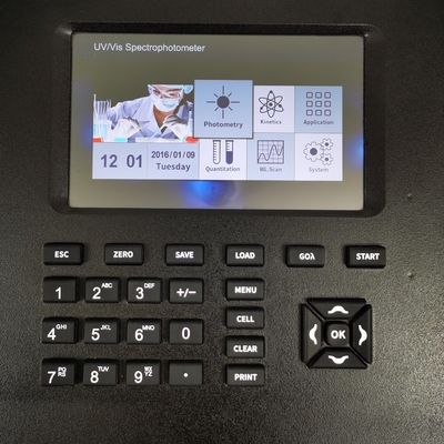 Écran LCD de 7 pouces Spéctrophotomètre visible à faisceau unique économique 320-1100nm pour laboratoire